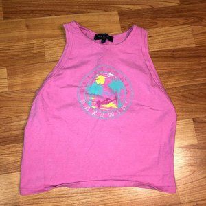 Pink Crop Top Tank Top